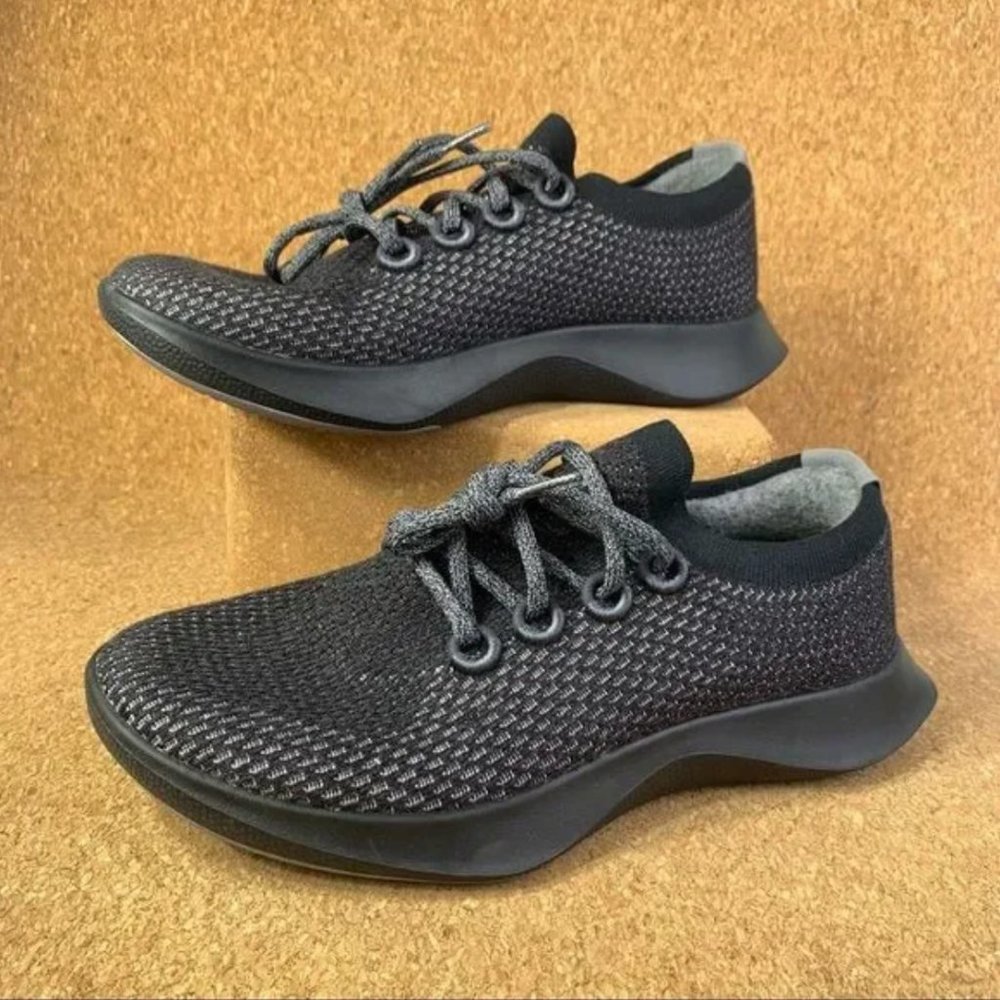 Allbirds TD Tree Dashers Shoes Men's 9.5 Obsidian Black Running Sneakers